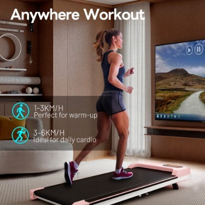 Folding Under Desk Walking Pad Treadmill With Adjustable Incline